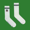 Claddagh Ring Socks White Embroidered